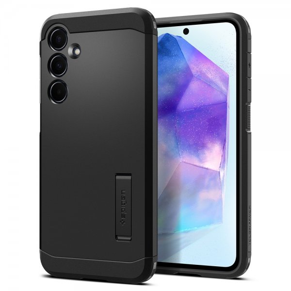 Spigen Samsung Galaxy A55 Suojakuori Tough Armor Musta