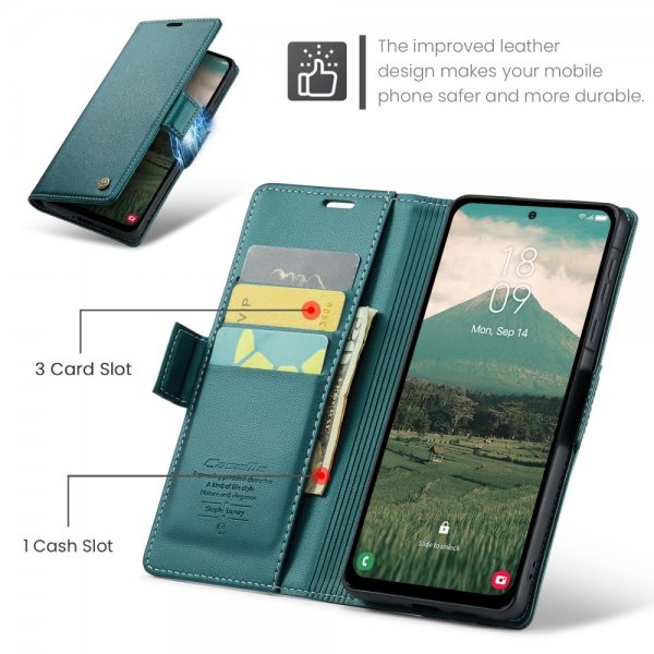 CaseMe Samsung Galaxy A56 suojakotelo 023-sarja, vihreä
