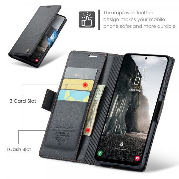 CaseMe Samsung Galaxy A56 -suojakotelo 023 Series Musta