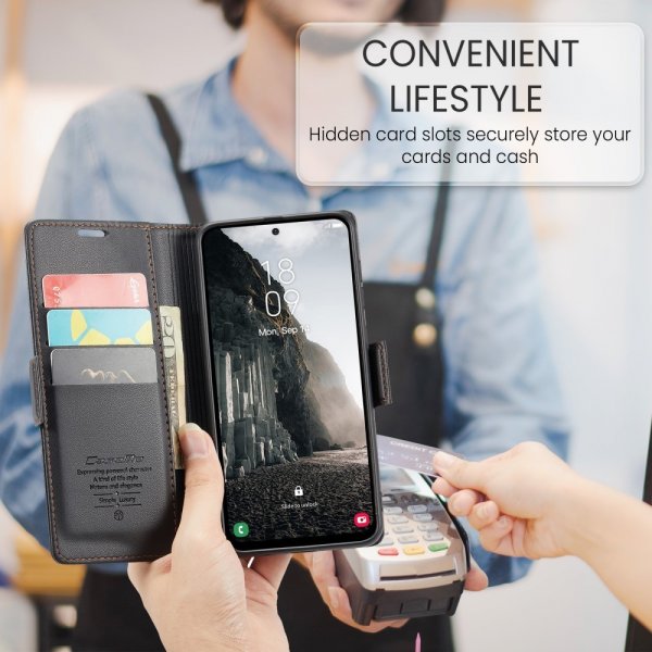 CaseMe Samsung Galaxy A56 -suojakotelo 023 Series Musta