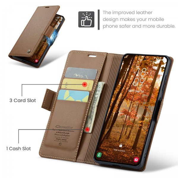 CaseMe Samsung Galaxy A57 Suojakotelo 023-sarja Ruskea