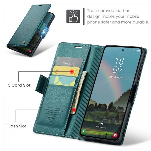 CaseMe Samsung Galaxy A57 Kotelo 023 Series Vihreä
