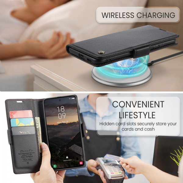 CaseMe Samsung Galaxy A57 -suojakuori 023 Series, musta