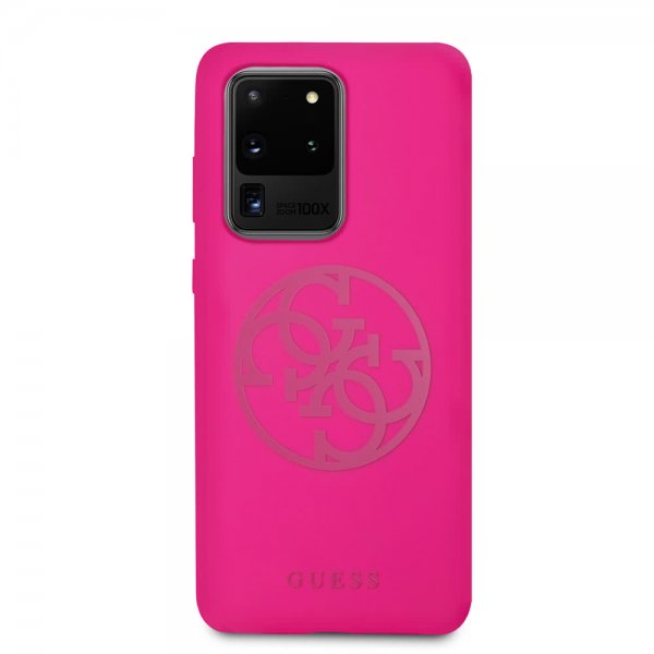 Guess Samsung Galaxy S20 Ultra Suojakuori Logolla Magenta