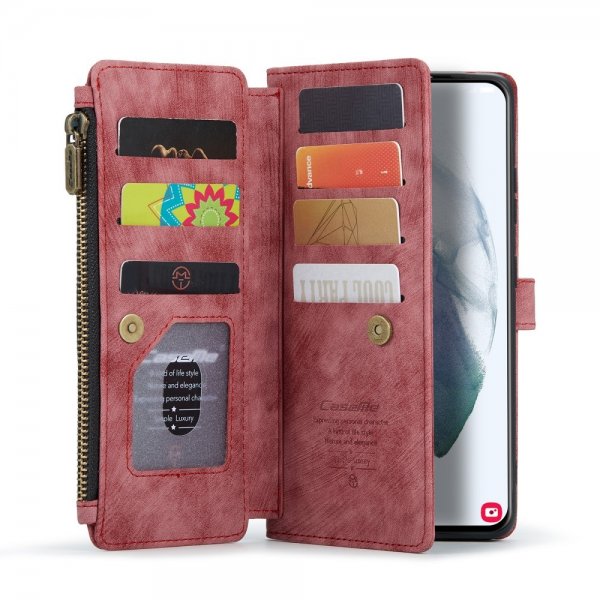 CaseMe Samsung Galaxy S21 FE -suojakotelo, C30-sarja, punainen