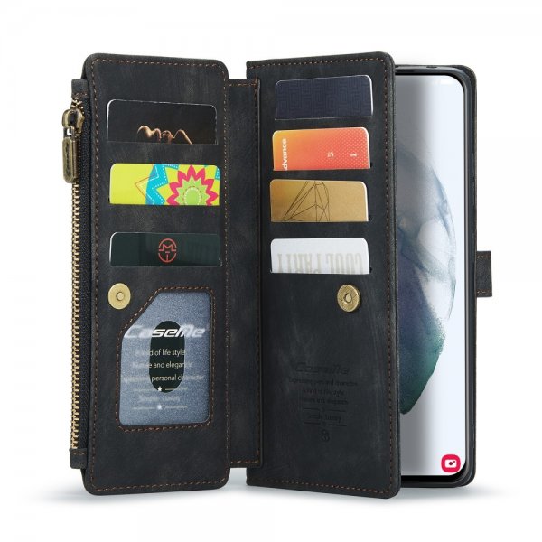 CaseMe Samsung Galaxy S21 FE -kotelo C30 Series Musta