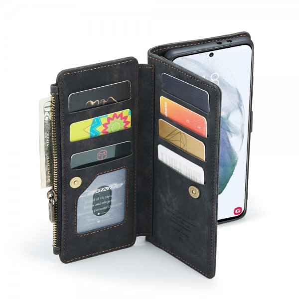 CaseMe Samsung Galaxy S21 FE -kotelo C30 Series Musta