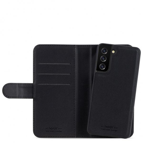 holdit Samsung Galaxy S21 Kotelo Lompakkokotelo Magneetti Musta