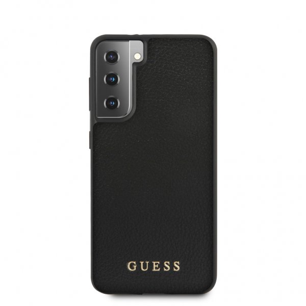 Guess Samsung Galaxy S21 Plus Kuori Nahkatekstuuri Musta