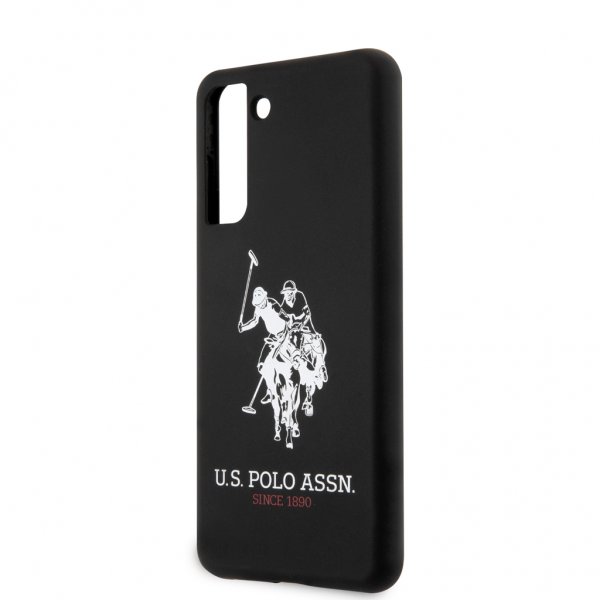 U.S. Polo Samsung Galaxy S21 Plus -silikonikuori logolla, musta