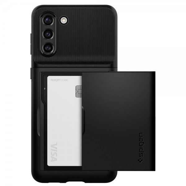 Spigen Samsung Galaxy S21 Plus Kuori Slim Armor CS Musta