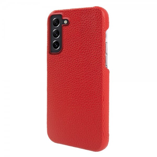 Samsung Galaxy S21 Kuori Aitoa Nahkaa MagSafe Punainen