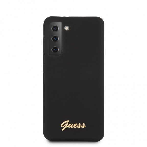 Guess Samsung Galaxy S21 Kuori Metallilogolla Musta