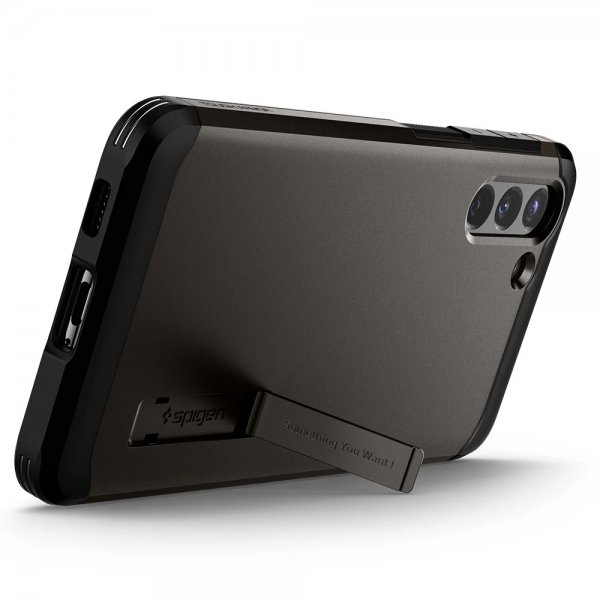 Spigen Samsung Galaxy S21 -suojakuori, Tough Armor, Gunmetal