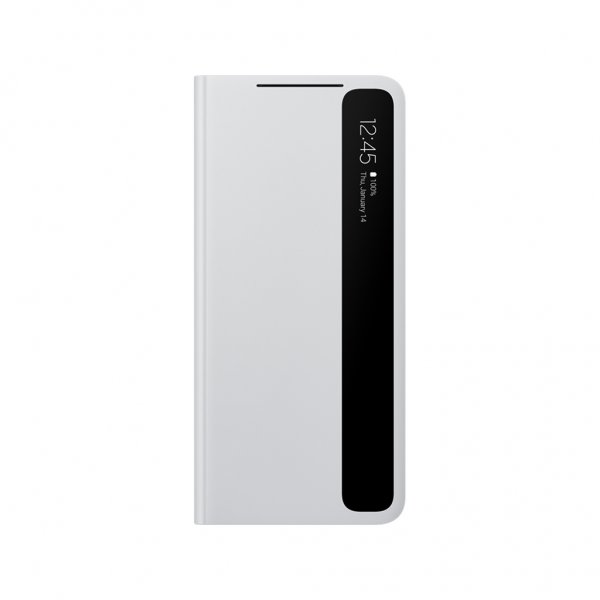 Samsung Original Galaxy S21 Ultra -kotelo Smart Clear View Cover vaaleanharmaa
