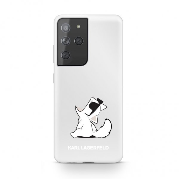 Karl Lagerfeld Samsung Galaxy S21 Ultra -suojakuori Choupette läpinäkyvä