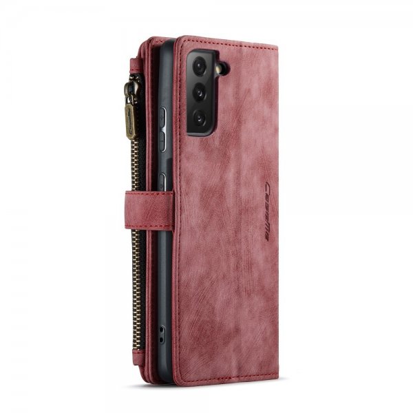 CaseMe Samsung Galaxy S22 -lompakkokotelo C30 Series Punainen