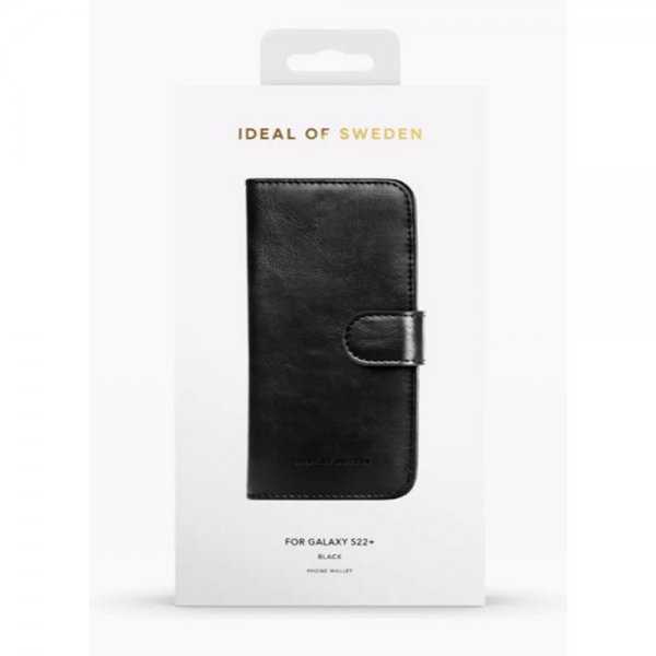 Ideal of Sweden Samsung Galaxy S22 Plus Kotelo Magnet Wallet+ Musta