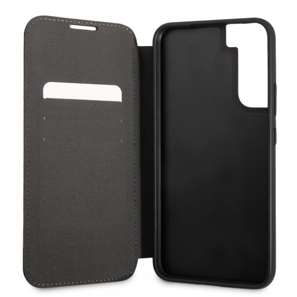 BMW Samsung Galaxy S22 Plus Kotelo Tricolor Stripe Carbon Musta