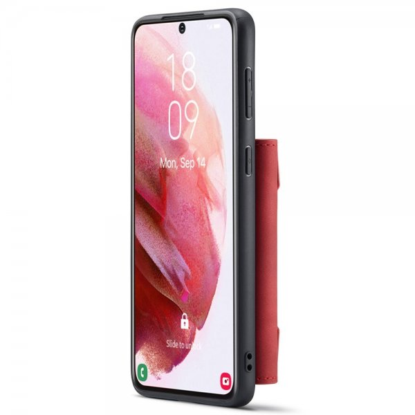 Dg.Ming Samsung Galaxy S22 Plus -suojakuori M2-sarja, irrotettava korttipidike, punainen