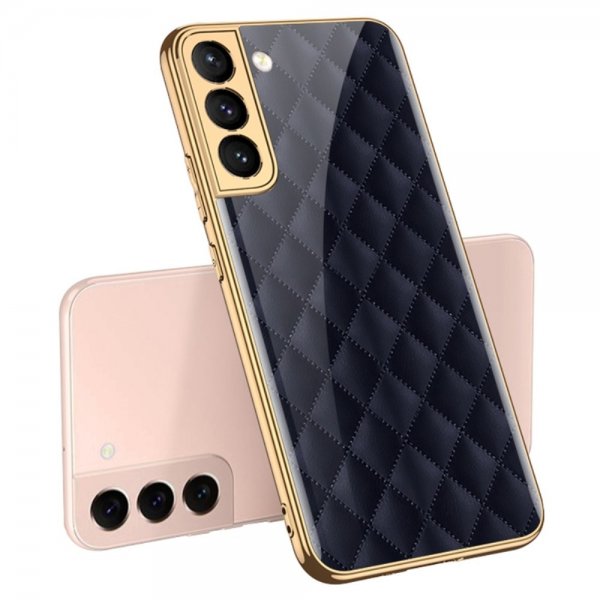 GKK Samsung Galaxy S22 Plus -suojakuori, siniruutuinen kuvio
