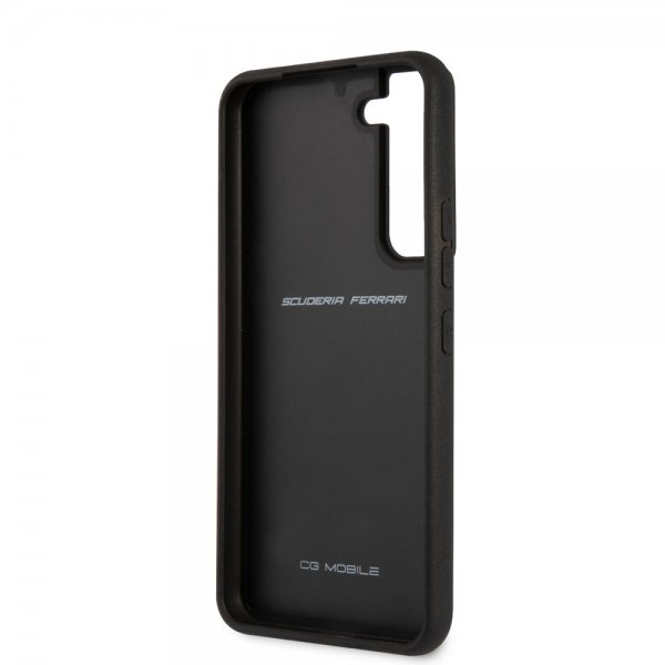 Ferrari Samsung Galaxy S22 Plus Kuori Real Carbon Metal Logo Musta