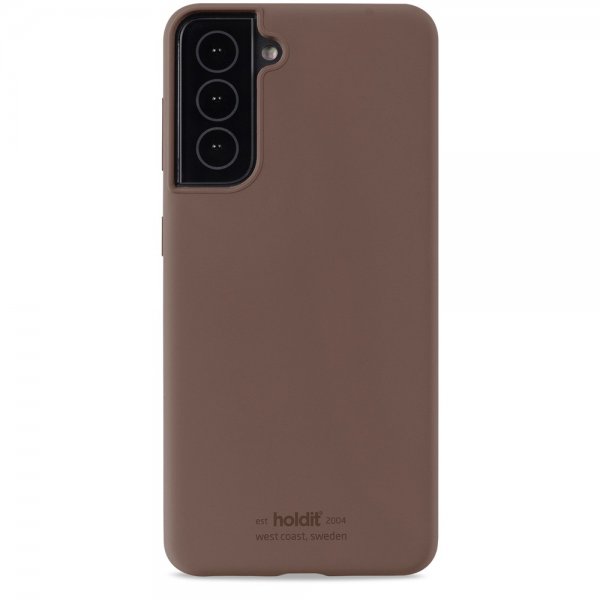 holdit Samsung Galaxy S22 Silikonikuori Tummanruskea