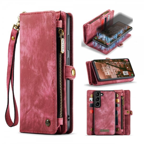 CaseMe Samsung Galaxy S23 Kotelo 008 Series Irrotettava Kuori Punainen
