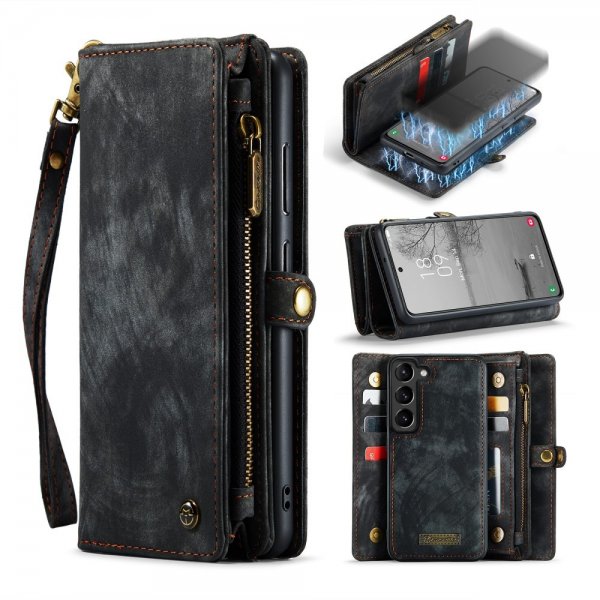 CaseMe Samsung Galaxy S23 Kotelo 008 Series Irrotettava Kuori Musta