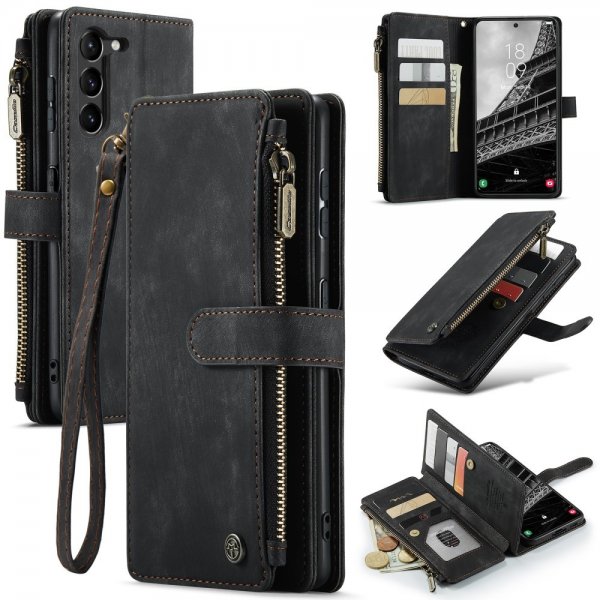 CaseMe Samsung Galaxy S23 -suojakotelo, C30-sarja, musta