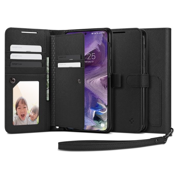 Spigen Samsung Galaxy S23 Kotelo Wallet S Plus Musta