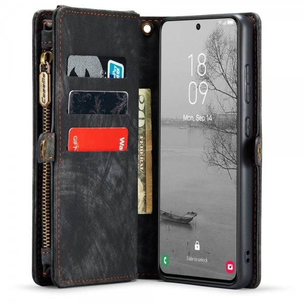CaseMe Samsung Galaxy S23 Plus -suojakotelo, 008 Series, irrotettava kuori, musta