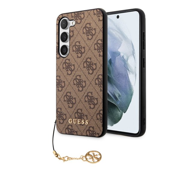 Guess Samsung Galaxy S23 Plus Suojakuori 4G Charms Ruskea