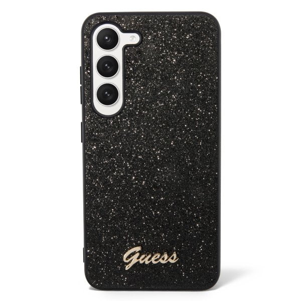 Guess Samsung Galaxy S23 Plus kuoret Fixed Glitter Case musta