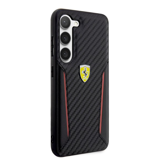 Ferrari Samsung Galaxy S23 Kuori Carbon & Stripe Musta