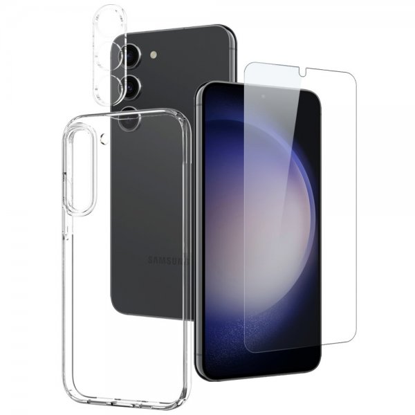 Northjo Samsung Galaxy S23 Kuori näytönsuojalla ja kamerasuojalla 3-in-1
