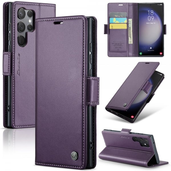 CaseMe Samsung Galaxy S23 Ultra Kotelo 023 Series Violetti