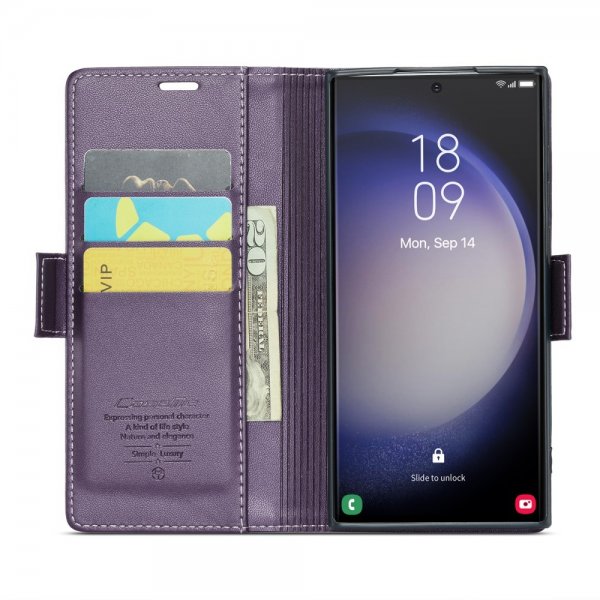 CaseMe Samsung Galaxy S23 Ultra Kotelo 023 Series Violetti