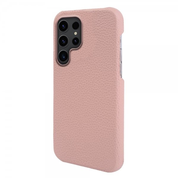 Samsung Galaxy S23 Ultra Kuori Aito Nahka MagSafe Pinkki