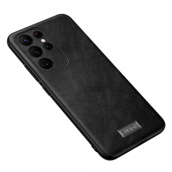 Sulada Samsung Galaxy S23 Ultra Kuori Nahkakuvio Musta