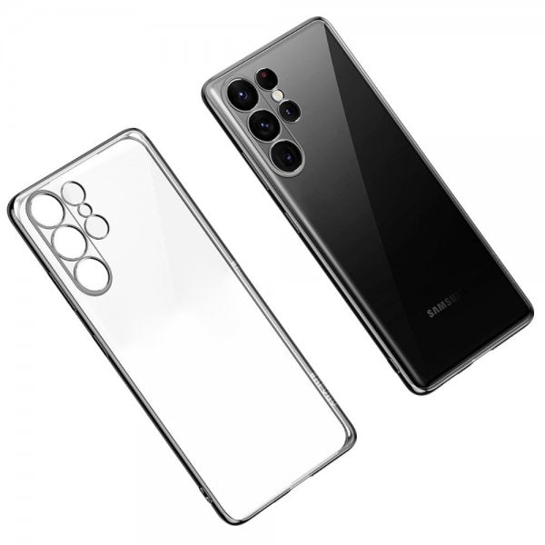 Sulada Samsung Galaxy S23 Ultra Kuori Pinnoitettu Reuna Musta