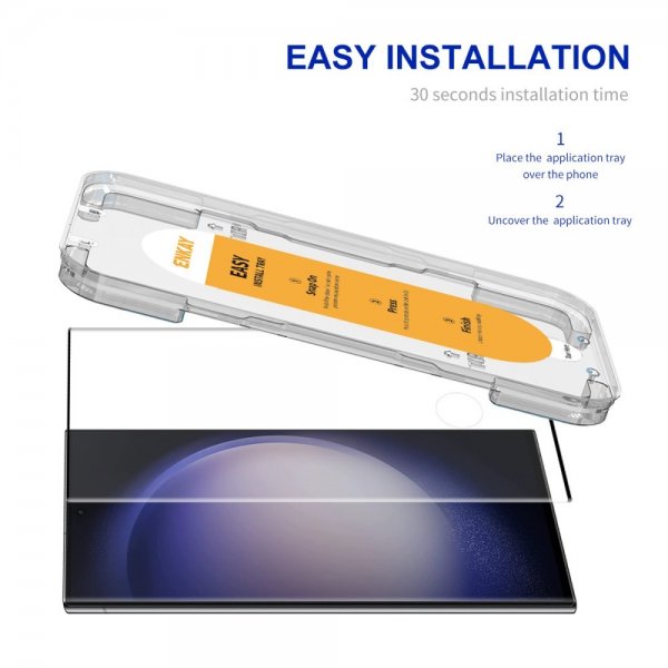 Enkay Samsung Galaxy S23 Ultra -näytönsuoja asennuskehyksellä Easy Install