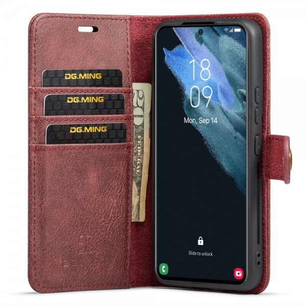 Dg.Ming Samsung Galaxy S24 -suojakotelo irrotettavalla kuorella, punainen