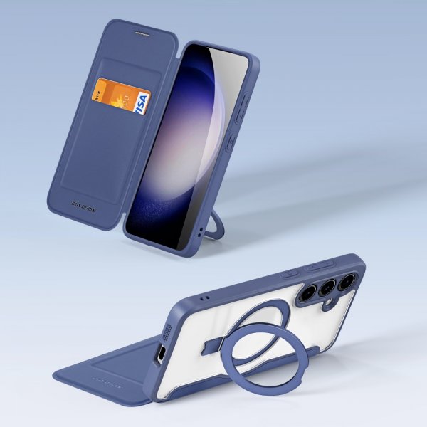 Dux Ducis Samsung Galaxy S24 -kuori Skin X Pro Series Kickstand MagSafe sininen