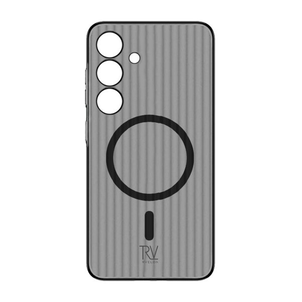 Rvelon Samsung Galaxy S24 Kuori Korrugoitu MagSafe Musta