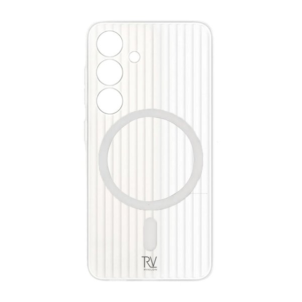 Rvelon Samsung Galaxy S24 Kuori Poimutettu MagSafe Valkoinen