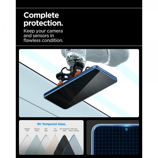 Spigen Samsung Galaxy S24 Plus/Galaxy S25 Plus -näytönsuoja GLAS.tR EZ Fit Privacy 2-pack