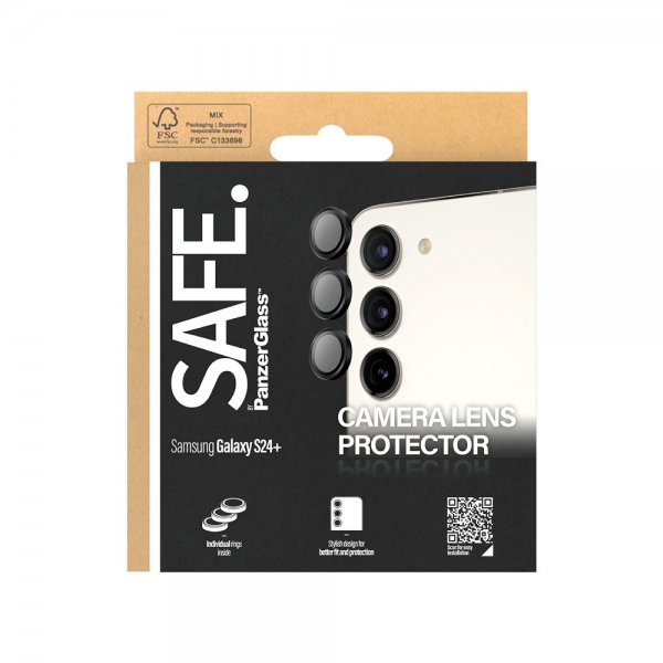 SAFE by PanzerGlass Samsung Galaxy S24 Plus Kamerasuojus Musta
