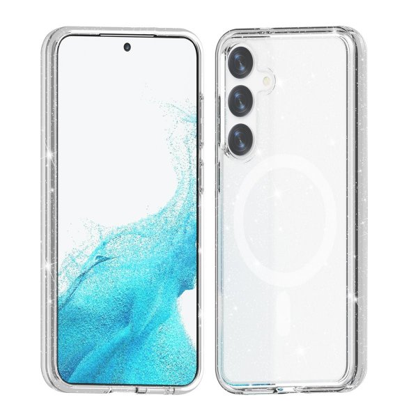 Samsung Galaxy S24 Plus Kuori Glitter MagSafe Läpinäkyvä