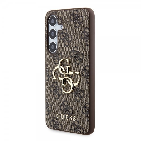 Guess Samsung Galaxy S24 Plus Suojakuori 4G Metal Logo Ruskea